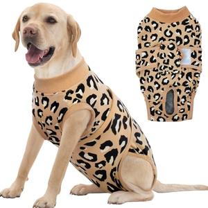FUAMEY Recovery Suit for Dogs After Surgery,Soft Breathable Dog Bodysuit E-Collar & Cone Alternative Surgical Suit,Male Female Dog Neuter Spay Suits Anti Licking Wounds Onesie Brown Leopard XL