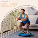 Lifepro Rumblex Plus/Pro 4D Vibration Plate for Lymphatic Drainage Triple Motor Whole Body Vibration Platform Machine for Muscle Toning 7 Training Modes, 60 Speed Levels & Resistance Bands