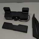 PS5/Slim/Pro Horizontal Stand with Cooling Fan & Charger for Original & Edge Controllers, Scalable Design PS5 Accessories Base with EVA Foams for All PS 5 Disc & Digital, PS 5 Sideways Stand Black