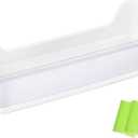 UPGRADED DA97-08347A Refrigerator Door Shelf Bin Replacement for Samsung Fridge RS265TDRS RS25H5111BC RS25H5111SR Door Shelf,DA63-05217A for Samsung Refrigerator Lower Bottom Door Bin Guard Shelf