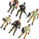 BESTonZON 6pcs Toy Tanks Soldier Figurines Army Soldiers for Kids Toys Set Random Style