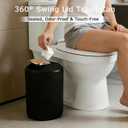 9 Pieces Black Bathroom Accessories Set, Gorgeous Bathroom Set, Trash Can, Toilet Brush, Soap Dispenser and Toothbrush Holder, Soap Dish, Tumber, Qtip Holder, Tray, Sink Countertop Set Decor