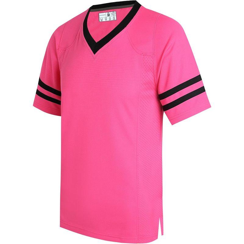 Plain Men's Football Jerseys for Unisex V-Neck Fitness T-Shirts Workout Outfits Casual Party Tops, Medium