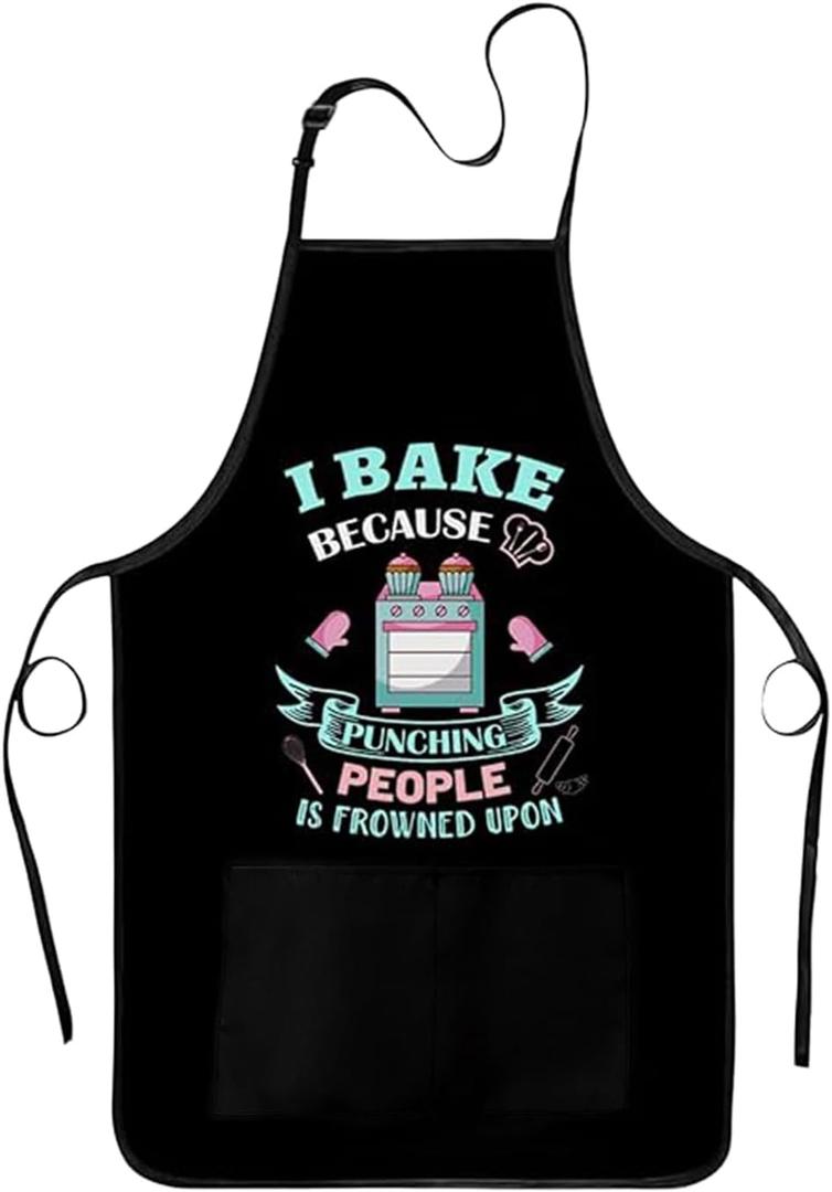 Xmeden Funny Baking Gifts, Baking Apron, Gifts for Bakers, Baking Gifts for Women, cooking aprons for women with 2 Pockets, Gifts for Mother's Day Thanksgiving Christmas