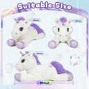 Big Unicorn Stuffed Animal Giant Stuffed Unicorn Plush, Soft Cute Pillow for Girls Kids, Christmas Birthday Gift, White 24"