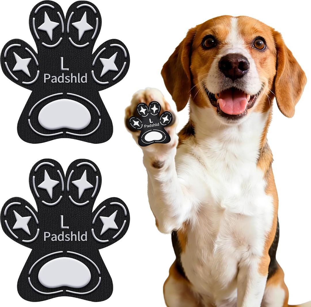 Dog Paw Protectors, Anti Slip Paw Pads for Dogs - Traction Grips for Senior Dogs & Puppies on Hardwood Floors, Paw Stickers for Dog Feet with Secure Grip 6 Sets (24 Pcs) Large