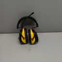 AM/FM Radio Headphones 25dB NRR,Noise Reduction Safety Earmuffs,Digital Display Headset,Powered by AA Battery,Hearing Protection for Walkman Mowing Lawn Work(Yellow)
