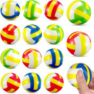 Civaner Mini Volleyball Stress Balls 2.36 Inch Foam Sports Balls Tiny Volleyball Toys for Children for Stress Relief, Party Favor Games Toys(Colorful,30 Pieces)