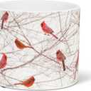 Abbott Collection Small Cardinals in Bush Planter-4.5" D