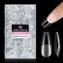 UNA GELLA Medium Coffin Nails Tips 504pcs - Gel Nail Tips Coffin Acrylic Full Cover Pre-buff Soft Gel Nail Tips Half Matte For Nail Extension Home DIY Salon 12 Sizes