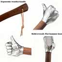 Fist Hammer 2 lbs Decorative Hammer Stainless Steel Solid Head Wooden Handle Collectible Art for Home/Office Decor Functional Tool for Gardening Household Camping Emergency Use (Thumb)
