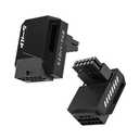 EZDIY-FAB PCIe 5.1 Adapter - 600W 12+4pin,16pin 12VHPWR GPU Power Connector,12V-2x6 GPU Adapter,90 Degree Right Angle - Compatible with RTX 3090Ti, 4070Ti, 4080, 4090 GPU - RVS Type, Black, 1 Pack