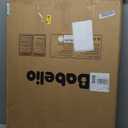 Babelio Baby Gate for Stairs, Kitchen & Doorways, No Bottom Bar| Easy Install| One-Handed Operation| Auto-Close| Hardware Mount Safety Dog Gate (White, 34" H, 29.7-46.5" W)