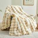 Amazon.com: BEDELITE Faux Fur Throw Blanket for Couch, Decorative Tie-Dye Khaki Plush Bubble Blanket - Super Soft & Cozy Fluffy Faux Rabbit Fur Blanket for Women Gift, 50x60 Inches : Home & Kitchen