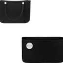 Rubber Beach Bag Organizer Compatible with Bogg Bag X Large Open Tote Bag,Divider Pouch for BOGG BAG Accessories Purse Organizer Insert (Black, Small)