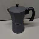 Coffee Gator Moka Pot - 6 Cup, 12oz Stovetop Espresso Maker - Classic Italian and Cuban Coffee Percolator w/ 2 Stainless-Steel Cups  Matte Grey Aluminum, 360ml