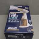 Conair Handheld Garment Steamer for Clothes, Turbo ExtremeSteam 1875W Fabric Steamer, Portable Handheld Design, Strong Penetrating Steam, White/Champagne