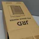 JRD 10inch PTC Space Heater with 80Oscillation, Thermostat, 12h Timer, Fast Heat, Eco Mode, Remote, 1500W Small Quiet Safe Room Electric Heater, Portable Desk Heat for Office Bedroom