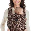 Momcozy Baby Carrier - Ergonomic, Cozy and Lightweight Carrier for 7-44lbs, Effortless to Put On, Ideal for Hands-Free Parenting, Enhanced Lumbar Support, Purehug for Infant to Toddler, Leopard