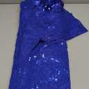 5MM Mermaid Sequins Shimmer Wall Backdrop Curtain 4FTx8FT Royal Blue Sequin Backdrop Panel Glitter Sequin Photography Background Drapes for Party Birthday