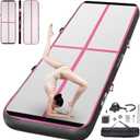 FBSPORT Inflatable Air Gymnastics Mat Training Mats 4/8 inches Thickness Gymnastics Tracks for Home Use/Training/Cheerleading/Yoga/Water with Pump