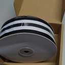 Striped Fabric Grosgrain Ribbon 1-1/2 Inch Wide 25 Yards Black and White Striped Ribbon for Bouquet Favor Festival Gifts Wraps Craft Trim Embellishments Supplies Decorations