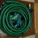 Joyhalo 4 Pack Flexible Sprinkler System with Spike Base, Above Ground Sprinkler System kit, Multi-Adjustable Irrigation Sprinkler Set for Yard, Lawn, 32.5FT Garden Hose Included