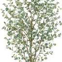 8FT Artificial Eucalyptus Tree Indoor, Faux Eucalyptus Tree with 901 Silk Leaves, Tall Fake Tree - Artificial Tree Indoor for Living Room Office Bedroom Home Decor