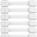 Child Safety Strap Locks (10 Pack) Baby Locks for Cabinets and Drawers, Toilet, Fridge & More. 3M Adhesive Pads. Easy Installation, No Drilling Required, White