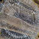 100Pcs Clear Charger Plates Bulk Wedding - 13" Premium Plastic Ruffled Gold Rim Chargers with Flora Reef Design，Decorative Dinner Charger Plates for Events & Parties