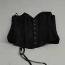 Zhitunemi Women's Lace Up Boned Jacquard Brocade Waist Training Underbust Corset M