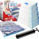 20-Pack Variety Vacuum Storage Bags for Comforters, Blankets & Clothes  Vacuum Sealed Compression Bags with Hand Pump  Space Saver Storage Bags for Bedding,Travel & Organization (5S, 5M, 5L & 5XL)