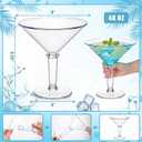 Reallnaive Giant Martini Plastic Glasses Large 48oz Acrylic Shrimp Cocktail Glasses Jumbo Cup DIY Party Table Centerpieces for A Tini Bit Older Birthday Wedding Summer Decor(4 Pcs,Clear)