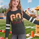 Boys Girls Football Shirt Game Day T Shirt Sport Lover Long Sleeve Tops