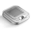 L'UGX Professional Nail Dust Collector for Acrylic Nails with 2 Reusable Filters,10-Gear Powerful Nail Vacuum Drill Duster Collector Extractor for Nail Salon & Home Use,Low Noise Chrome