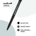 uniball Onyx Rollerball Pens, Micro Point (0.5mm), Black