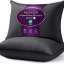 JOLLYVOGUE Black Pillows Queen Size Set of 2, Supportive Firm Bed Pillows with Oeko-Tex Certified Soft Down Alternative Fill, Fluffy Luxury Hotel Quality for Back, Stomach and Side Sleepers
