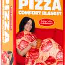 Cozy Concepts Co. Pizza Comfort Blanket by Relatable Viral Trend Throw Blanket, Looks Like Giant Pizza to Wrap Yourself Up, Fun Room Decor or Gift, Large 65 Cozy Fleece Blanket