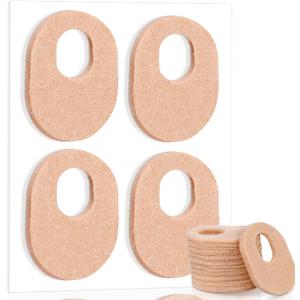 WILLBOND 48 Pack Callus Pads Soft 1/4" Thick Oval Shape Corn Pads 1/8" Felt Callus Cushions Adhesive Corn Protectors for Men Women Feet Toes Pain Relief(Nude, 1/8 Inch)