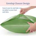 2 x BEDELITE Satin Pillowcase for Hair and Skin, Super Soft Similar to Silk Pillow Cases 4 Pack with Envelope Closure, Cooling Pillowcases for Women Men (20"x36" King Size, Sage Green)