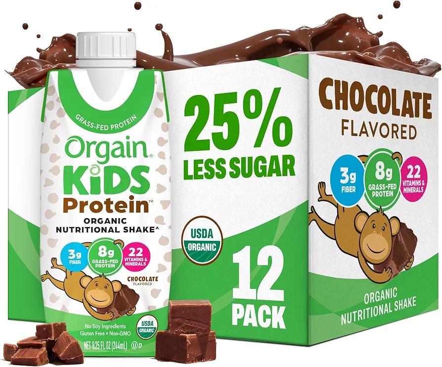 Nutritional drink, grass-fed protein, 22 vitamins & minerals, 3g fiber, non-GMO, no soy, healthy snack for picky eaters Exp. 04/05/2026