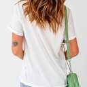 SELINK Womens Summer Short Sleeve Tops Halloween Sequin Pumpkin Printed T Shirts Casual Basic Graphic Tees (White, L)