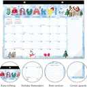 2026-2027 Wall calendar, January 2026 to June 2027, with thick paper, christmas style Wall calendar