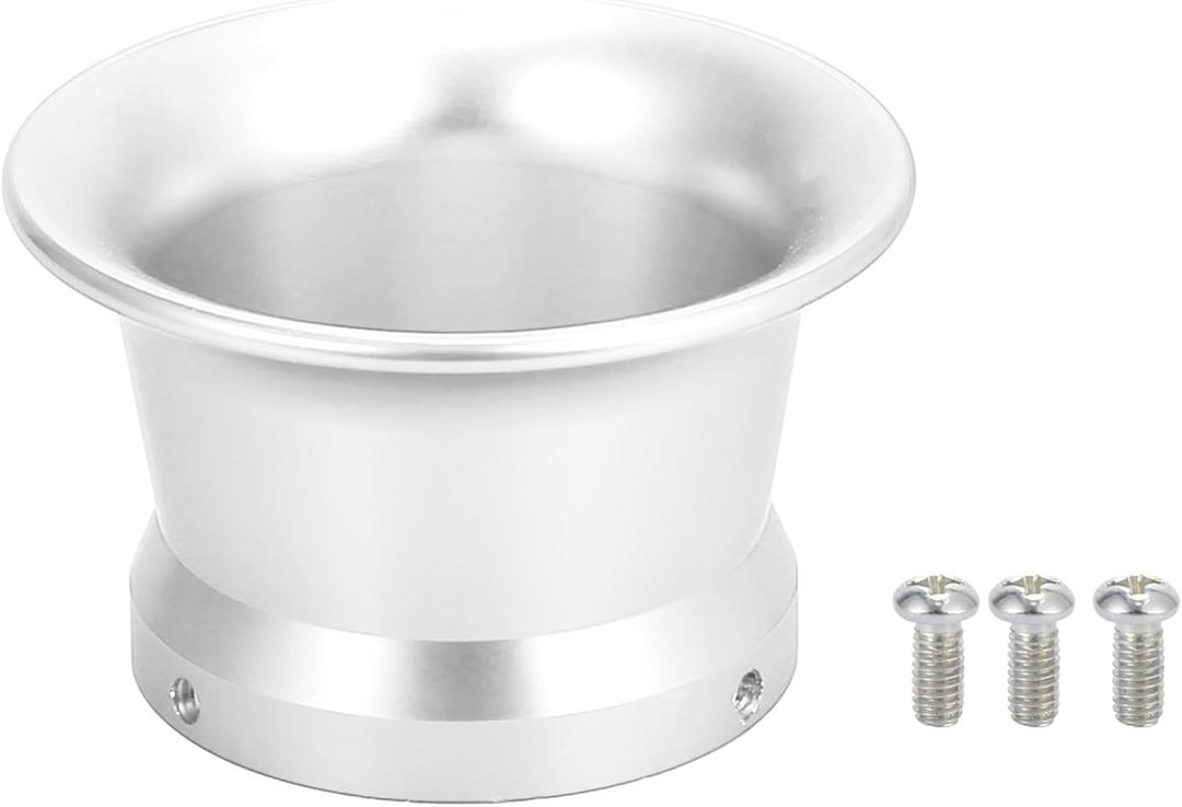 Motoforti Silver Tone 50mm Inner Dia Motorcycle Air Filter Intake Velocity Stack Aluminum Alloy