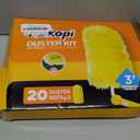 Heavy Duty Duster Refill Kit for Swiffer Duster with 3 ft Extension Pole & 20 Count Refills, 4X Microfibers Multisurface Dusters for Cleaning Home, Celling Fan, Blinds, Vent & Shelves (Yellow)