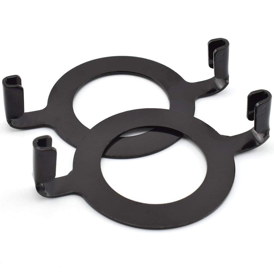 E26 Lamp Harp Saddle Base Lampshade Holder 1-7/16" (36 mm) Non-Slip UNO Collar Adapter for E26 Threaded Base, 2pcs Black Tone