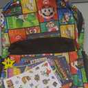 Super Mario Backpack and Lunch Box Set for Kids - Bundle with Mario Backpack, Mario Lunch Bag, Stickers, Water Bottle, More | Super Mario School Bag for Boys 4-6