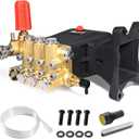 TOOLCY Pressure Washer Pump 3600-4400 PSI Max, 4 GPM Triplex Plunger Pressure Pump, Horizontal 1 inch Shaft Gas Power Washer Pump with Pressure Adjustment Unloader, Direct Drive