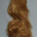 22 Inches Strawberry Blonde Wigs for Women Long Wavy Wig with Neat Bangs Synthetic Natural Ginger Wig for Cosplay,Halloween,Daily Use