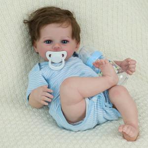 SCOM Reborn Baby Dolls Boy Meadow- 18 Inch Realistic Newborn Soft Weighted Body Adorable Poseable Real Life Doll with Accessories for 3+ Year Old Gifts, Pretend Play, Collection